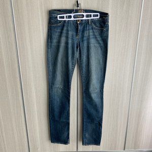 Goldsign blue acid wash straight leg denim jeans